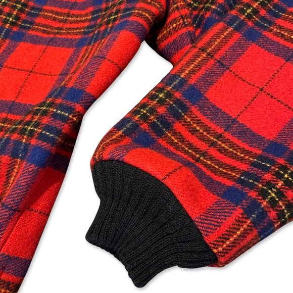COPY - Vintage Pendleton Bomber Jacket Lined Mens Size XL Red Plaid - Picture 6 of 8